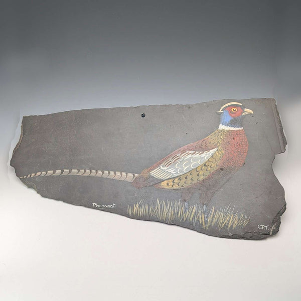 British Vintage Stone Painting Pheasant Wall Art Country Art