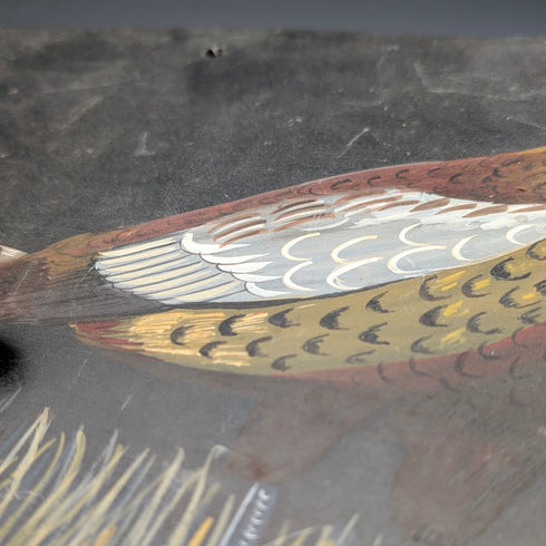 British Vintage Stone Painting Pheasant Wall Art Country Art