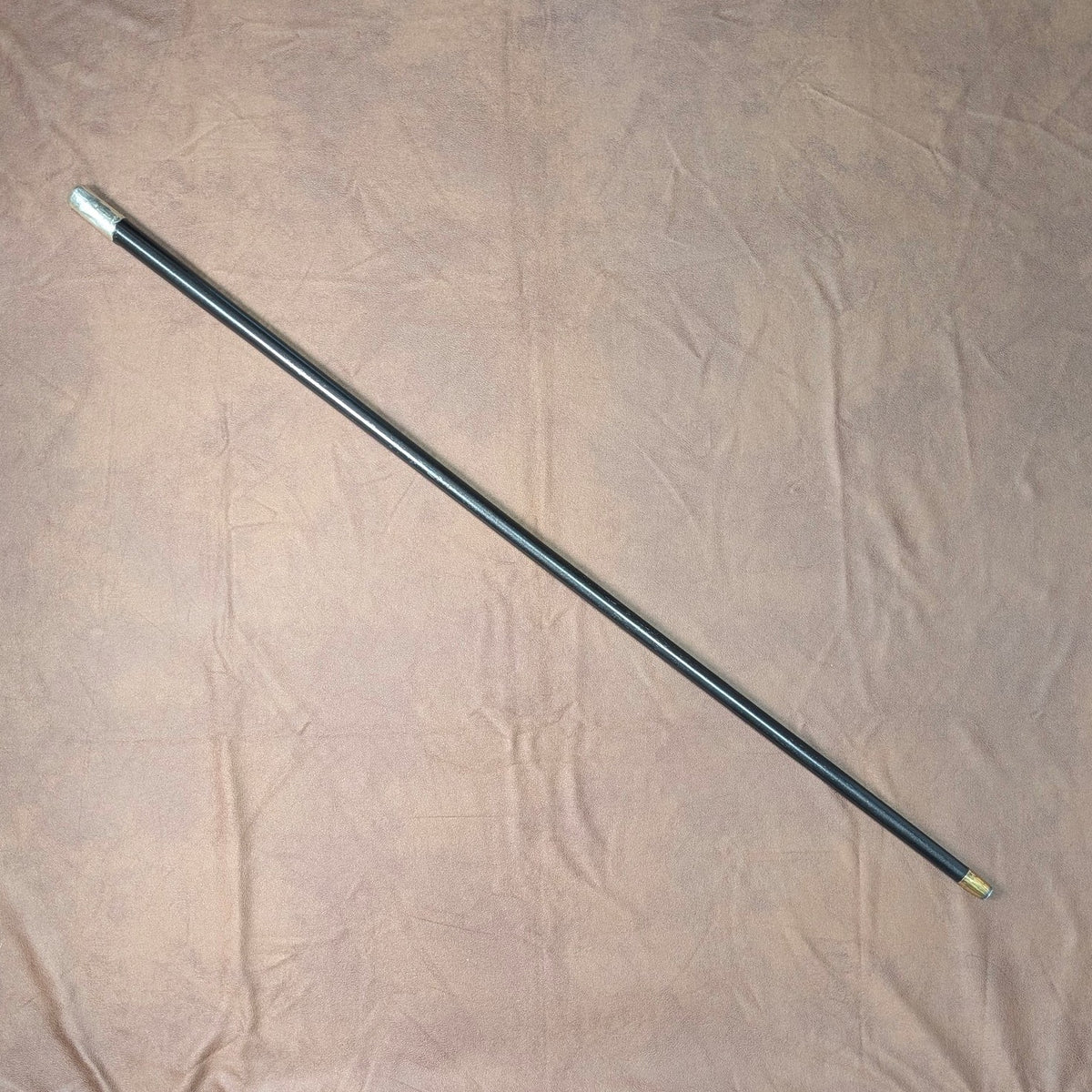 1900年頃 英国アンティーク ブラックシャフト 純銀製ロンデルハンドル ステッキ 90cm 1900年頃 英国アンティーク ブラックシャフト 純銀製ロンデル