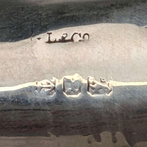 1897 年英國古董黑桿純銀圓柄手杖,90 厘米,GL&Co
