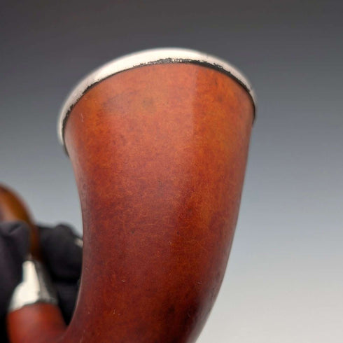 【ご注文品】1910年 英国アンティーク 純銀装飾 キャラバッシュパイプ SINGLETON&COLE