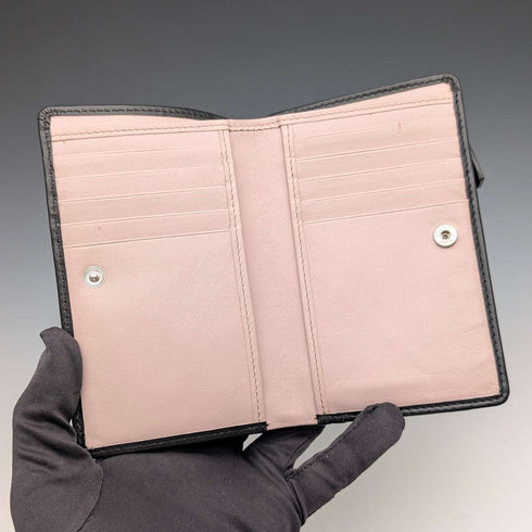 Radley London 黑色牛皮雙折錢包 蘇格蘭梗款