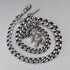 Circa 1910 British Antique Sterling Silver Extra Thick Albert Chain, 62g, Teddy Bear Fob