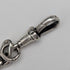 Circa 1910 British Antique Sterling Silver Extra Thick Albert Chain, 62g, Teddy Bear Fob