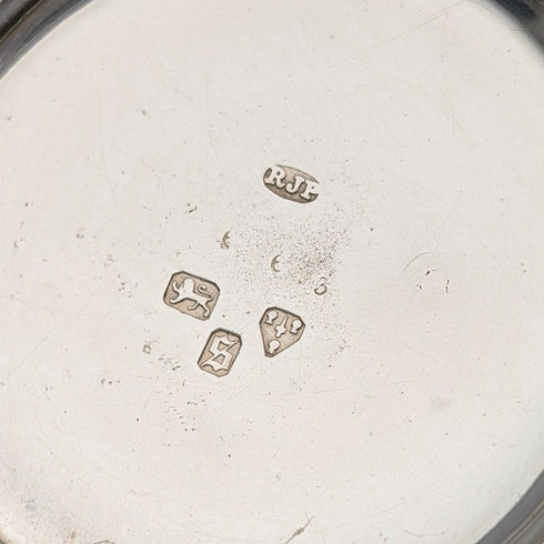 1881年 英国アンティーク John Cowgill 純銀ケース 鍵巻き 懐中時計 直径53mm 動作良好