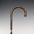1908 British Antique Brown Shaft, Curved Handle, Pure Silver Decorated Lightweight Walking Stick, 80cm