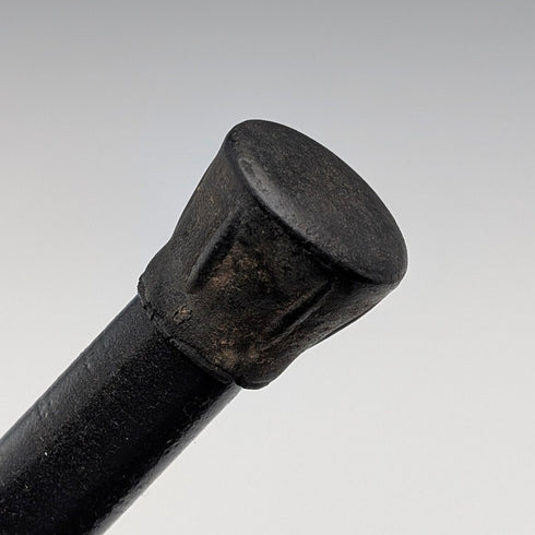 19世紀後半 英国アンティーク ブラックシャフト ホースメジャー付きステッキ アントラーハンドル 93cm