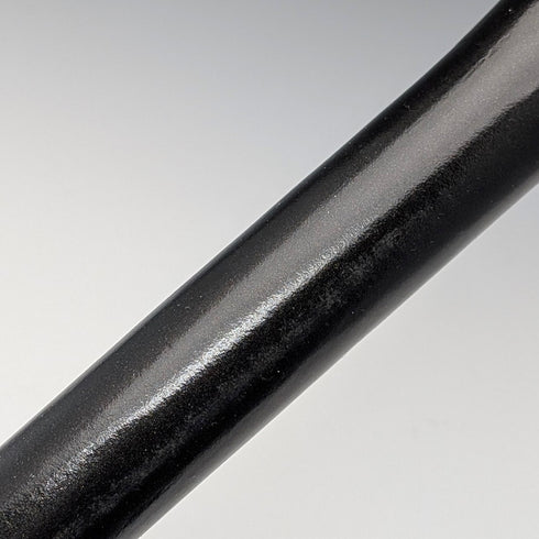 英国ヴィンテージ 極太ブラックシャフト 彩色ダッグヘッドハンドル ステッキ 94cm