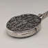 Colgante guardapelo ovalado de plata de ley vintage británica con cadena de plata de ley, 38g en total, CHC