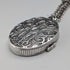Colgante guardapelo ovalado de plata de ley vintage británica con cadena de plata de ley, 38g en total, CHC