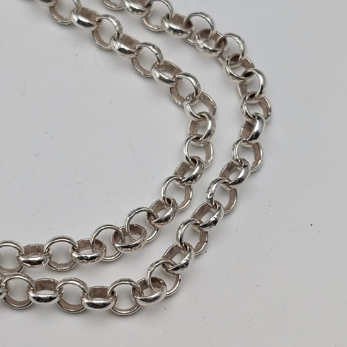 復古千花玻璃和純銀吊墜和純銀紅豆鏈項鍊,共 80 克