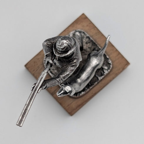 1979年 英国ヴィンテージ 純銀製 ハンター ミニチュア フィギュリン 72g Ammonite Ltd