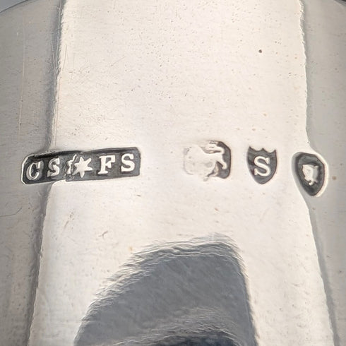 1893年 英国アンティーク 純銀蓋 伊万里柄セラミックボトルジャー Saunders&Shepherd