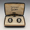 British Vintage Wedgwood Men's Cameo Gold-Plated Cufflinks with Case