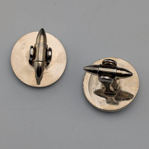 British Vintage Wedgwood Men's Cameo Gold-Plated Cufflinks with Case