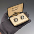 British Vintage Wedgwood Men's Cameo Gold-Plated Cufflinks with Case