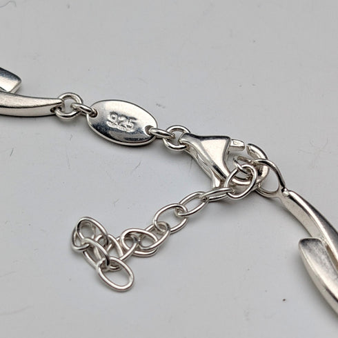 ヴィンテージ 純銀製 ファンシーリンクチェーン ネックレス42cm 23g FOSSIL