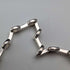 Vintage Sterling Silver Modernist Link Chain Necklace, 42cm, 28g, FOSSIL