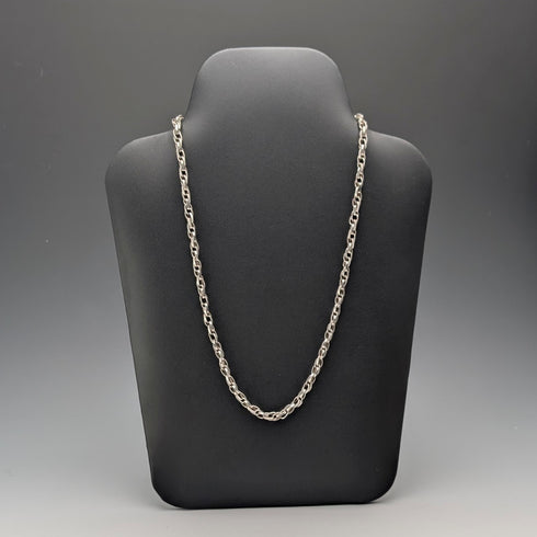 英國復古純銀雙紅豆鏈項鍊,55厘米,30克,B&P