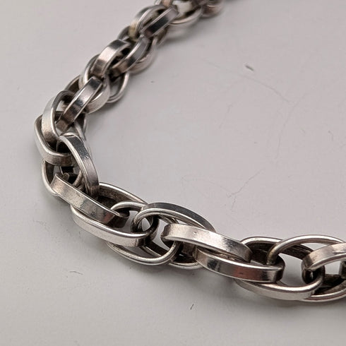 英國復古純銀雙紅豆鏈項鍊,55厘米,30克,B&P