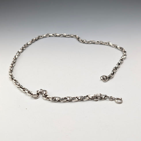 英國復古純銀雙紅豆鏈項鍊,55厘米,30克,B&P