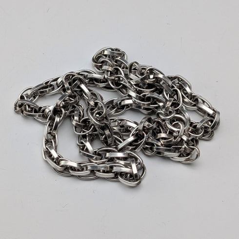 英國復古純銀雙紅豆鏈項鍊,55厘米,30克,B&P