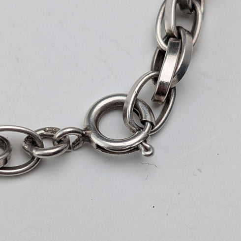 英國復古純銀雙紅豆鏈項鍊,55厘米,30克,B&P