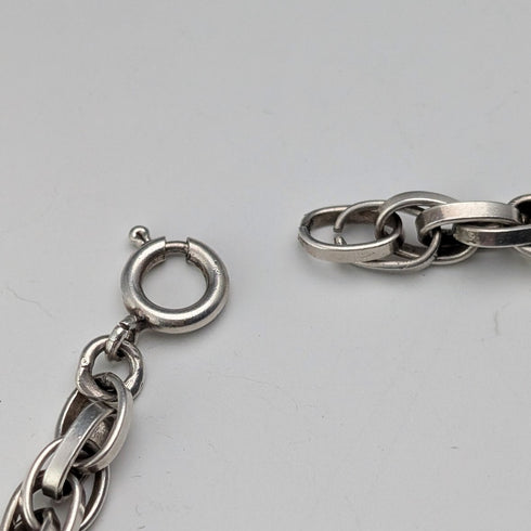 英國復古純銀雙紅豆鏈項鍊,55厘米,30克,B&P