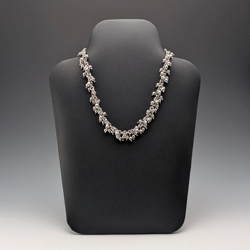 英國復古純銀串珠吊墜項鍊,52厘米,87克,HH