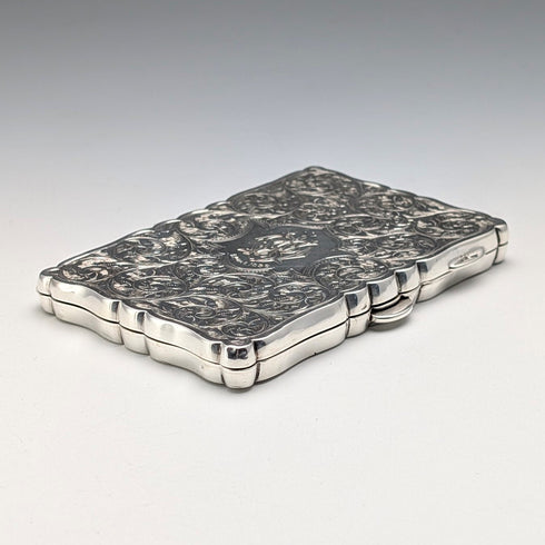 1898年 英国アンティーク 純銀製 シガレットケース 69g William Neale