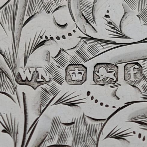 1898年 英国アンティーク 純銀製 シガレットケース 69g William Neale