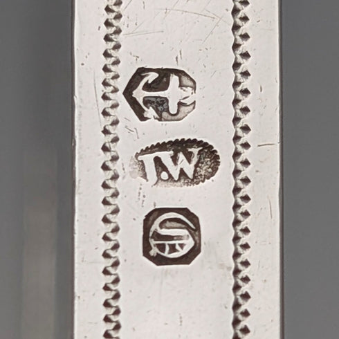 1839年 英国アンティーク リグルパターン 純銀製カードケース 83g Joseph Willmore