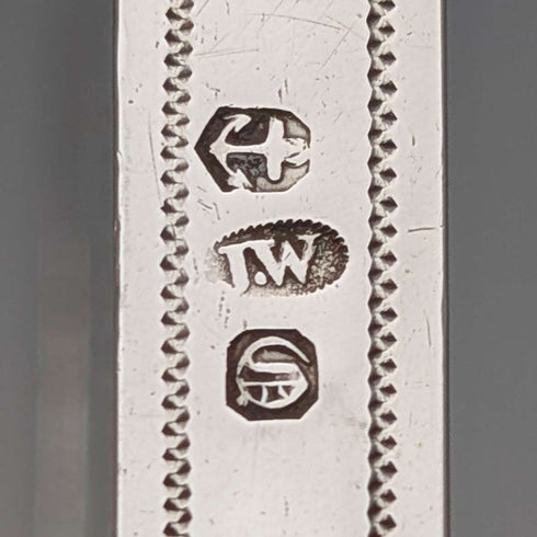 1839年 英国アンティーク リグルパターン 純銀製カードケース 83g Joseph Willmore