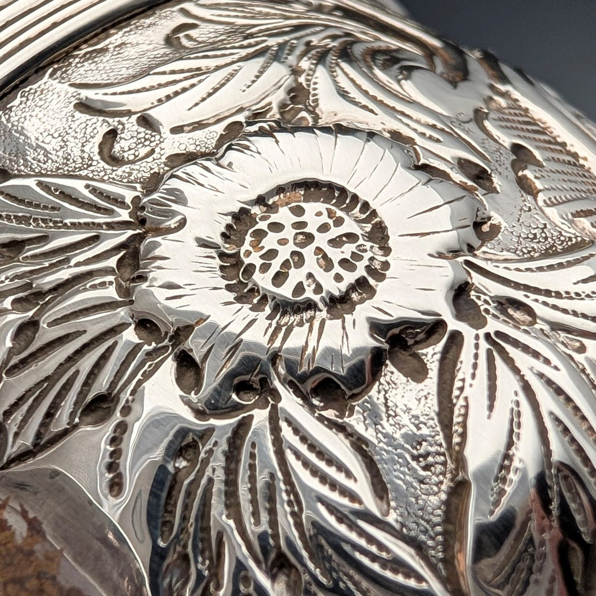 純銀製　盃　3客　中古品　アンティーク 2814] イギリス製 鎖引き Fusee フュジー 銀無垢ハンター 1880年