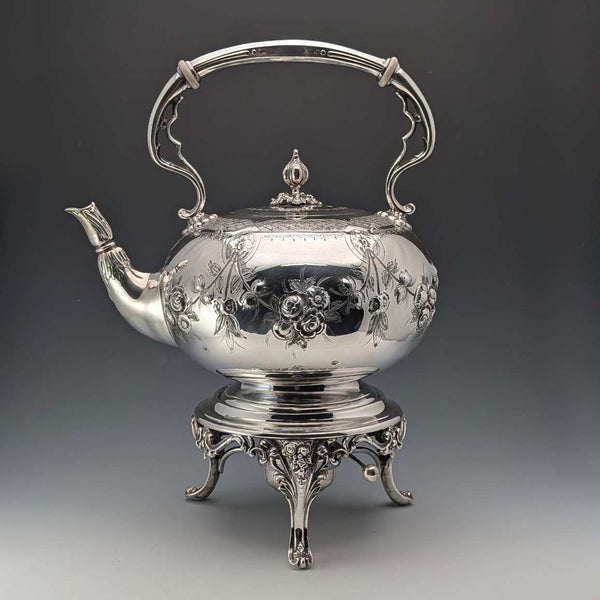 1900年頃 英国アンティーク シルバープレート製 ティーケトルセット W.W. Harrison&Co