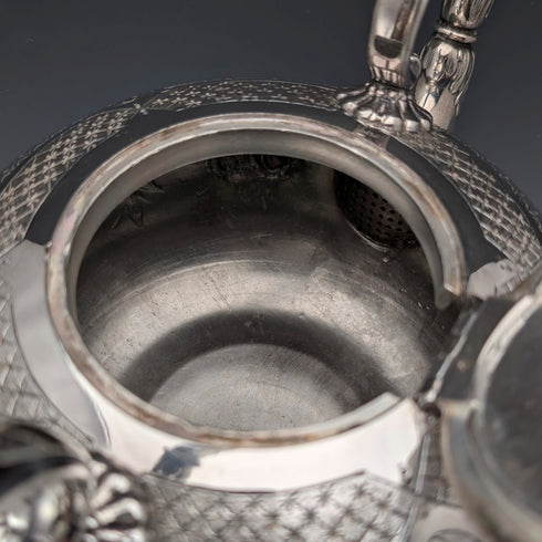 1900年頃 英国アンティーク シルバープレート製 ティーケトルセット W.W. Harrison&Co