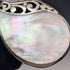 Vintage sterling silver mother-of-pearl drop pendant with necklace