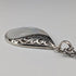 Vintage sterling silver mother-of-pearl drop pendant with necklace