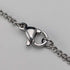 Vintage sterling silver hand-painted rose pendant with necklace
