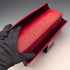 Vintage Burgundy Leather Glove & Handkerchief Case
