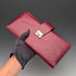 Vintage Burgundy Leather Glove & Handkerchief Case