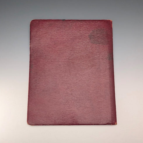 1904 British Antique Burgundy Leather File Holder by Arthur William Clare