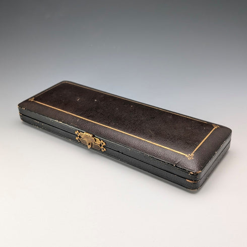 19 世紀 70 年代英國古董鍍銀黃油刀一對(帶盒)