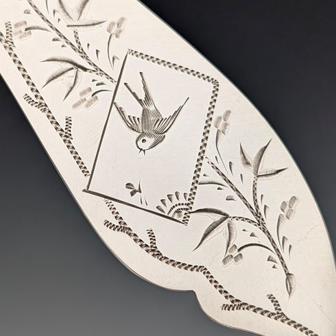 1870年代 英国アンティーク シルバープレート製 バターナイフペア ケース入