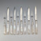 Late 19th Century British Antique Mother-of-Pearl Handle Tea Cutlery (5 Pairs) by Christopher Johnson