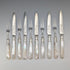 Late 19th Century British Antique Mother-of-Pearl Handle Tea Cutlery (5 Pairs) by Christopher Johnson