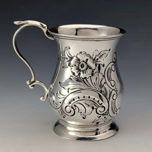 1898年 英国アンティーク 純銀製小型マグカップ 67g James Deakin&Sons