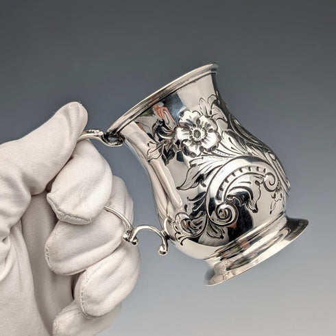 1898年 英国アンティーク 純銀製小型マグカップ 67g James Deakin&Sons