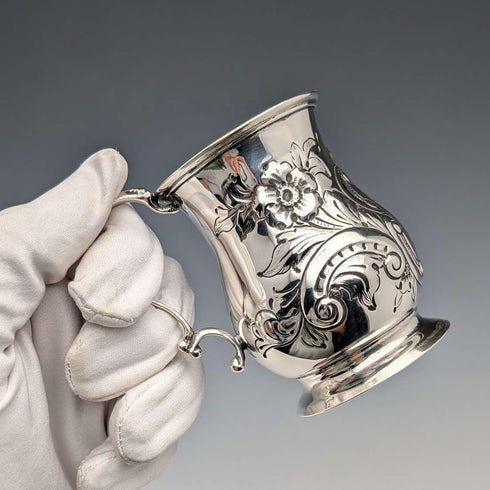 1898 British Antique Sterling Silver Small Mug, 67g, James Deakin & Sons