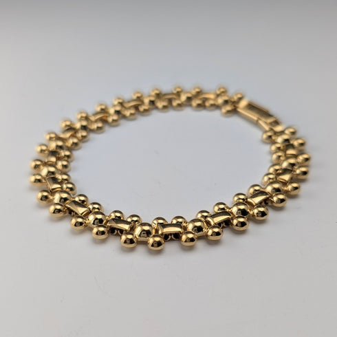 Vintage gold plated beaded bracelet